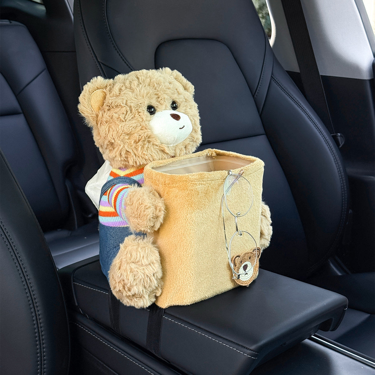2-in-1 Car Tissue Box and Trash Can