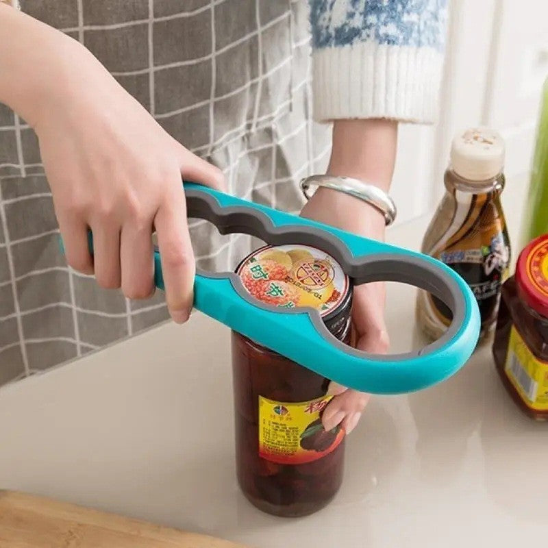 Multifunctional Four-In-One Can Opener Non-Slip Lid Opener