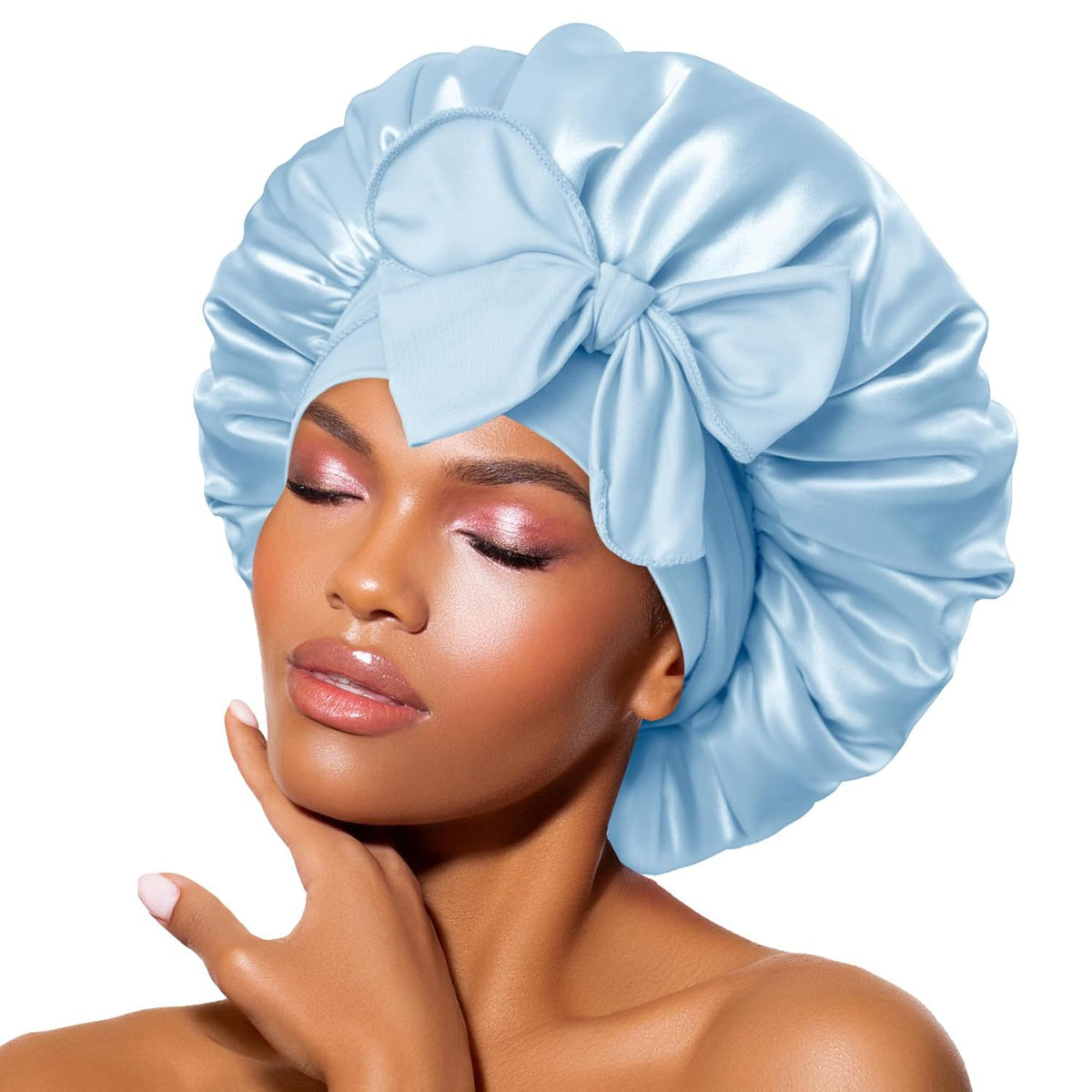 Womens Satin Sleep Cap Hair Protection Bonnet