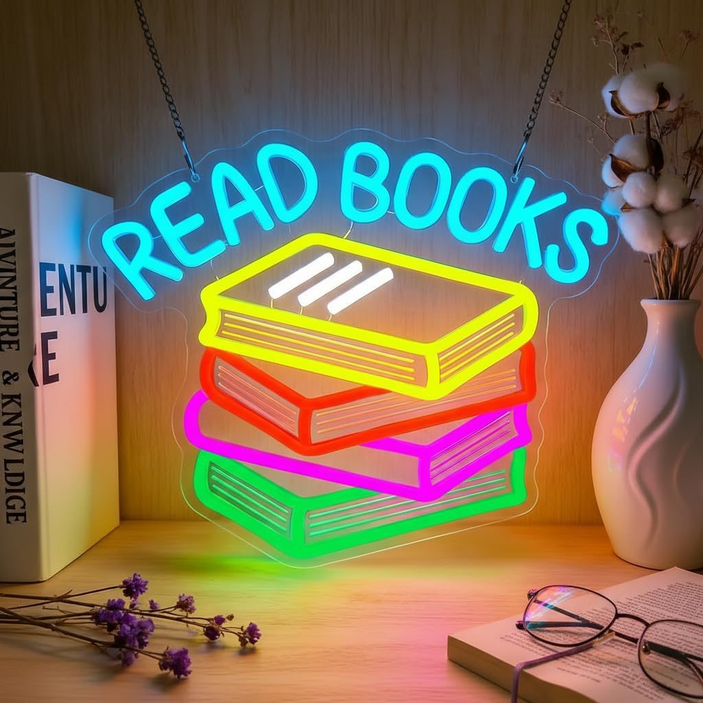 Dimmable LED Reading Neon Sign Wall Decor Light