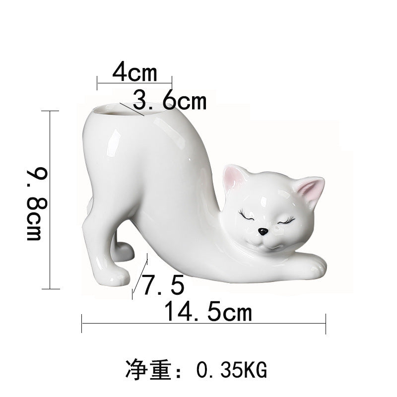 Cute Animal Tail Ceramic Succulent Pot