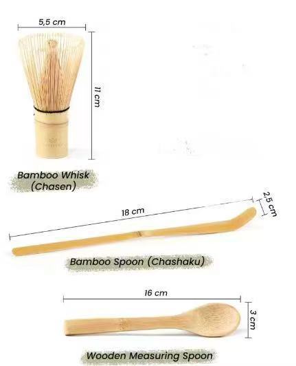 Handmade Bamboo Matcha Whisk Set