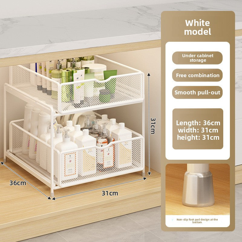 Bathroom sink shelf