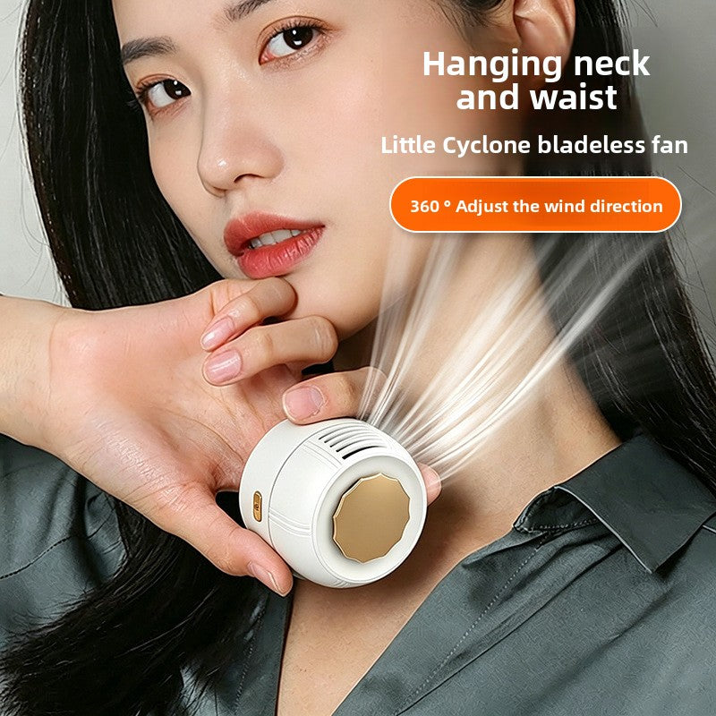Portable USB charging mini neck-mounted handheld waist-mounted fan