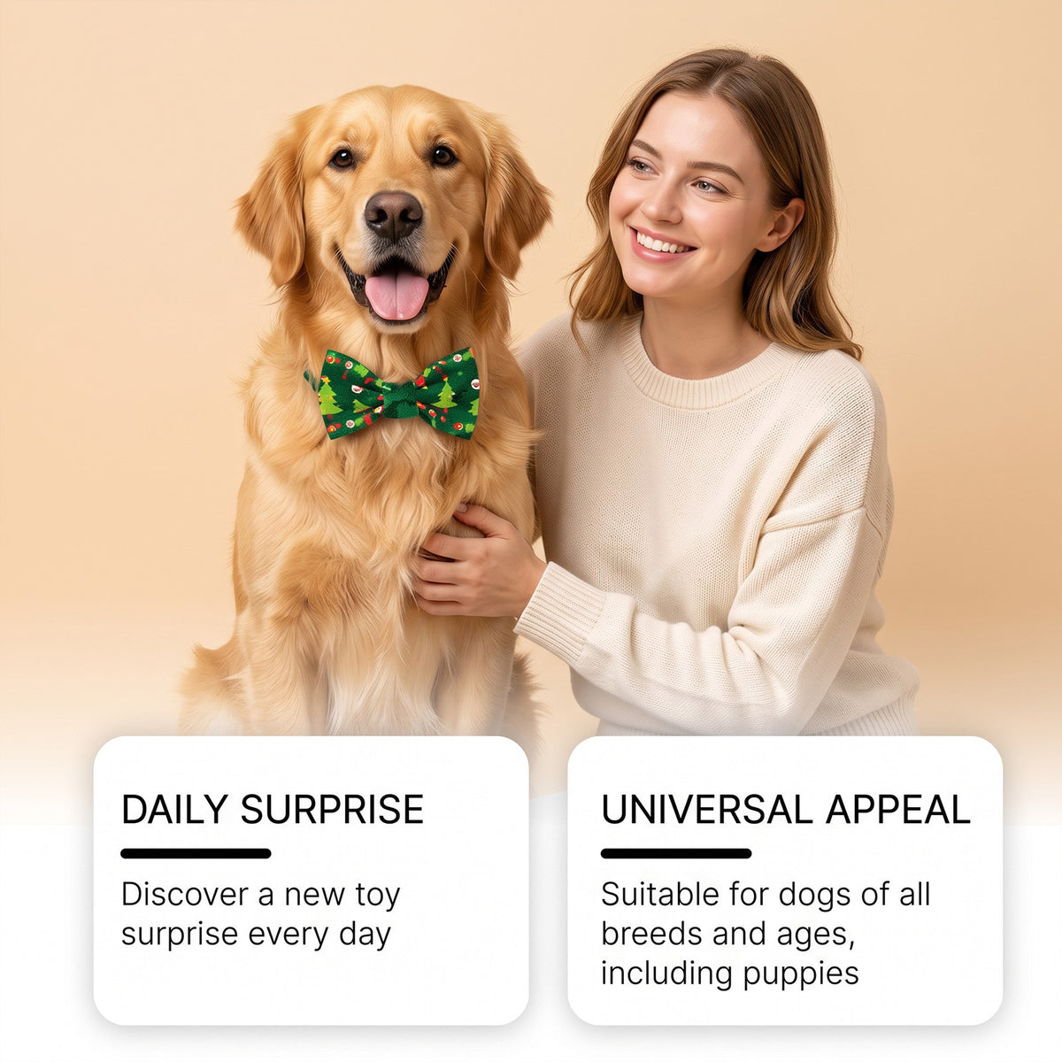 24-Day Dog Christmas Countdown Calendar with Surprise Toys