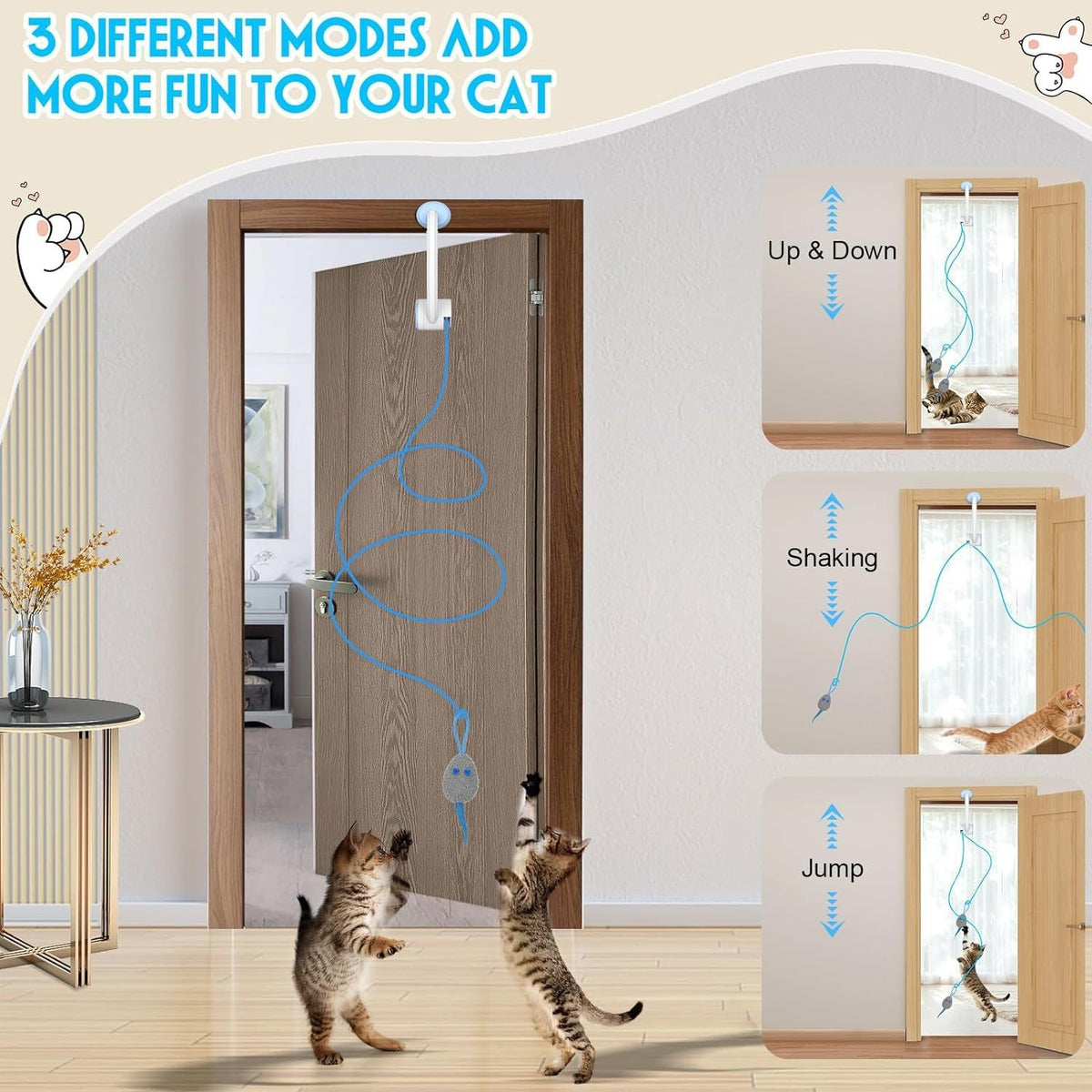 Automatic Bouncing Cat Teaser Wand