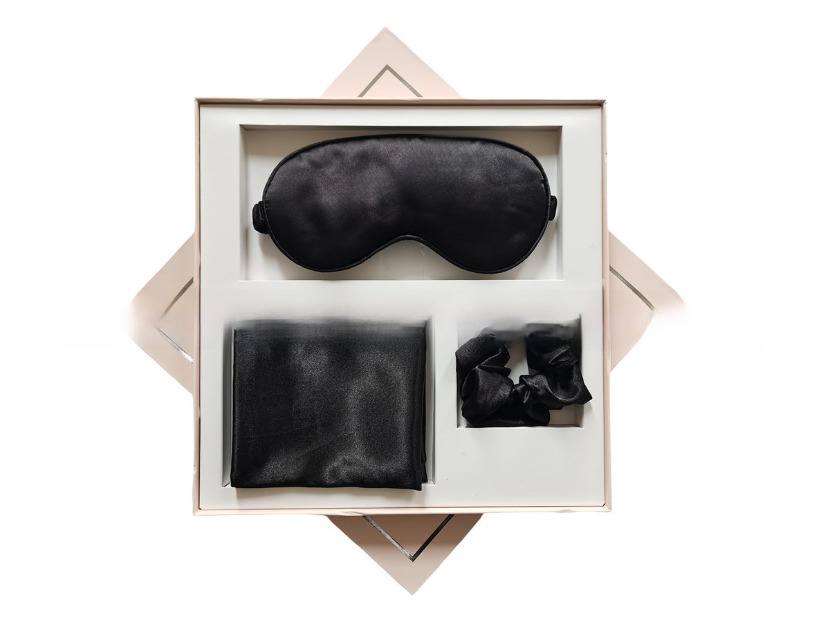 Silk-like four-piece sleep eye mask set