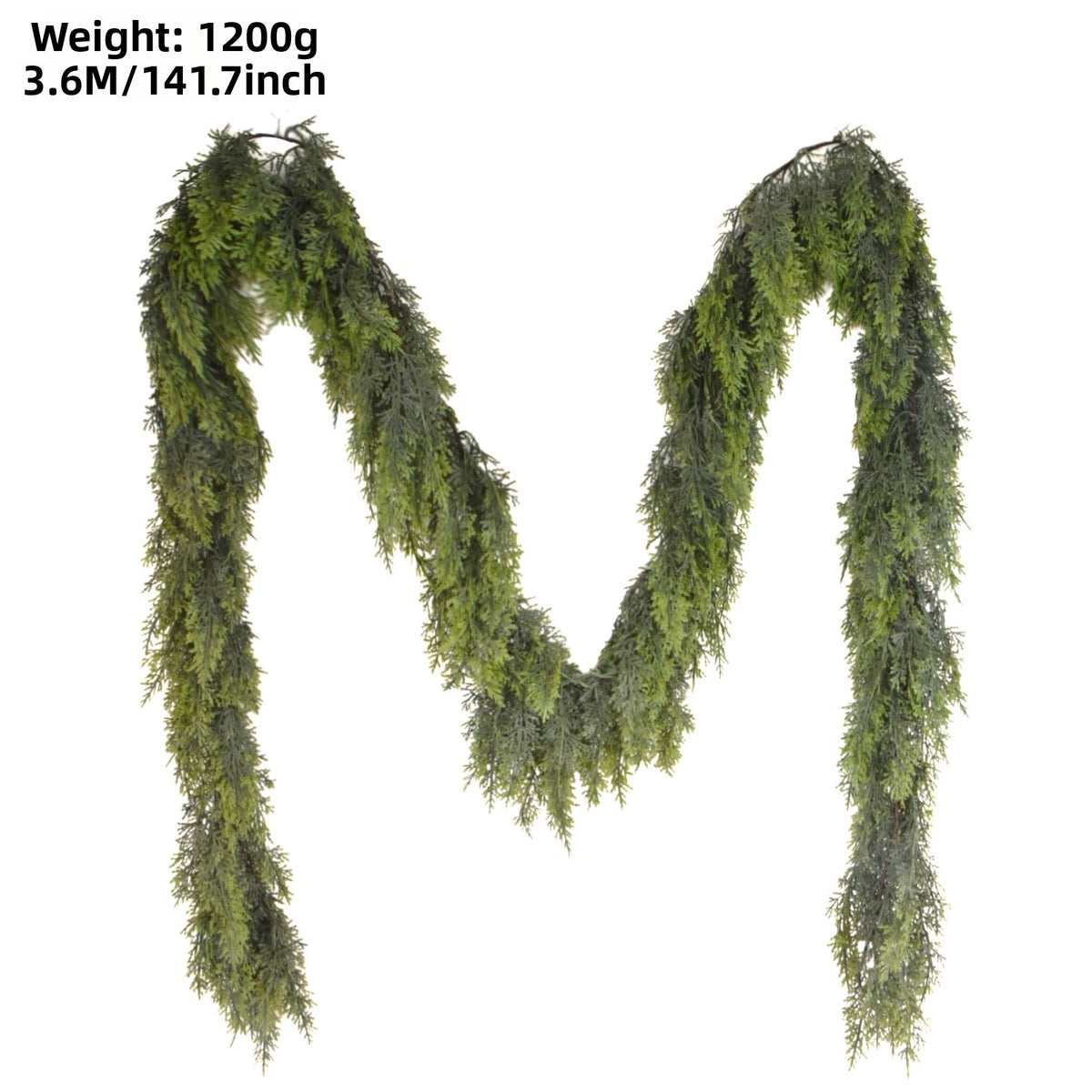 Simulation pine and cypress Christmas rattan soft rubber decorations Christmas Cedar Rattan