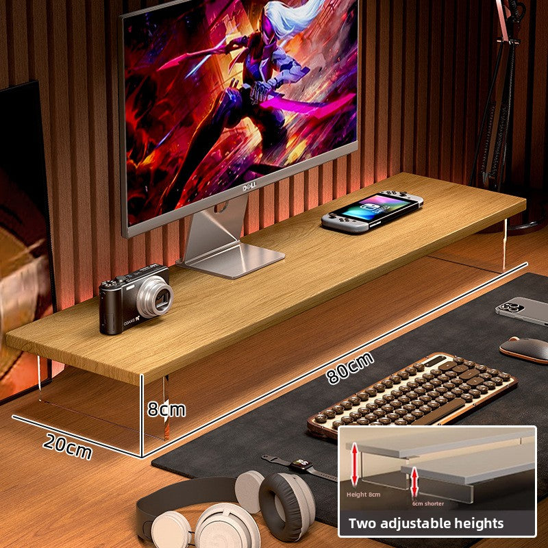 Adjustable Monitor Stand Riser with Storage Shelf