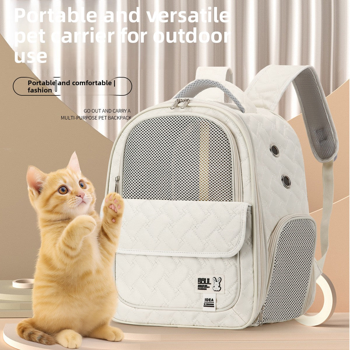 Transparent Bubble Oxford Fabric Pet Backpack