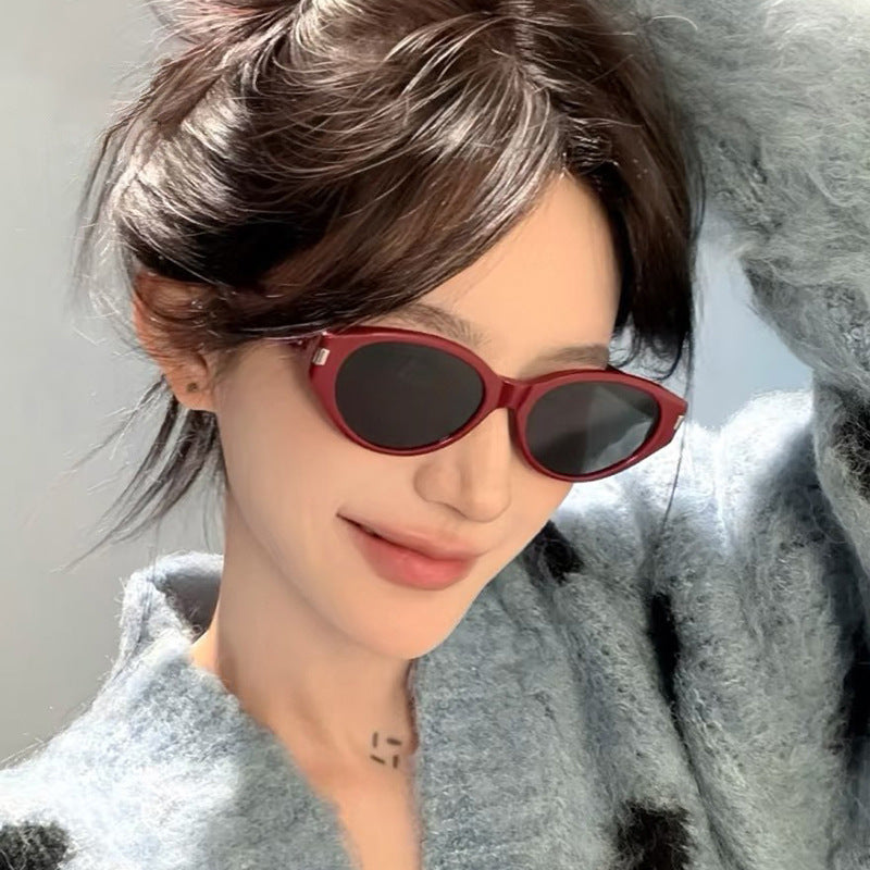 Retro small frame cat-eye folding sunglasses