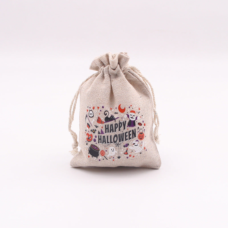 Halloween Cotton Drawstring Gift Bag