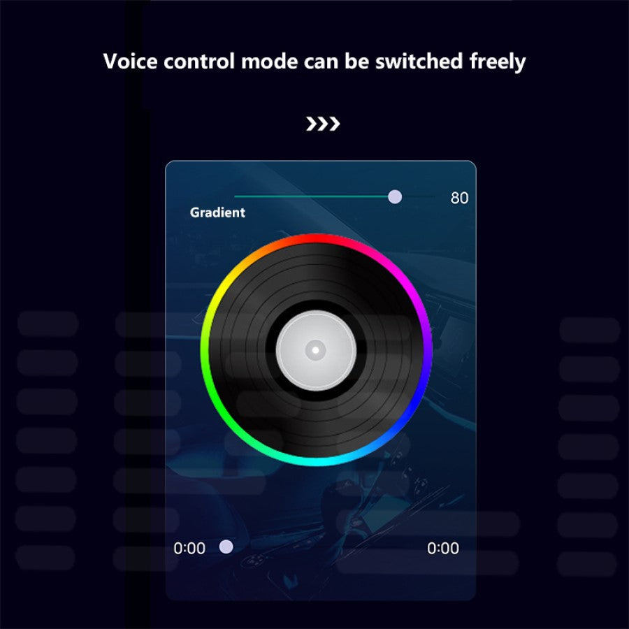 Universal Acrylic RGB LED Car Interior Ambient Lighting Strip Kit with App Control