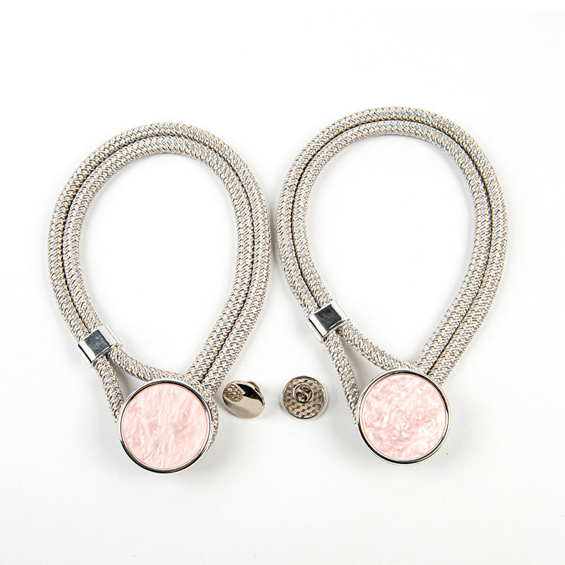 Curtain Tiebacks Mirrored Marble Pattern No-Drill Binding Straps