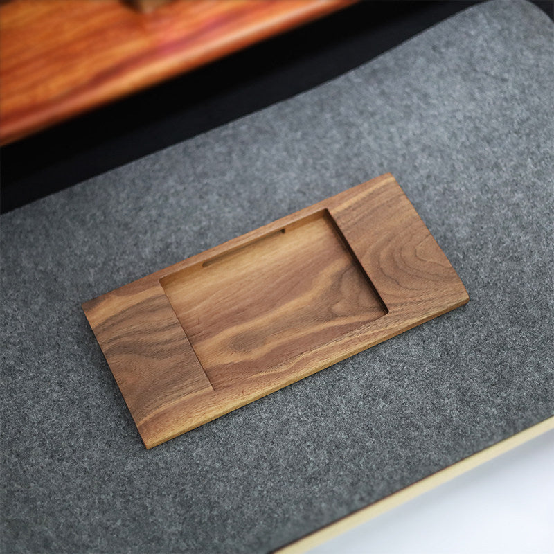 Walnut Wood Keyboard and Touchpad Stand with Wrist Rest