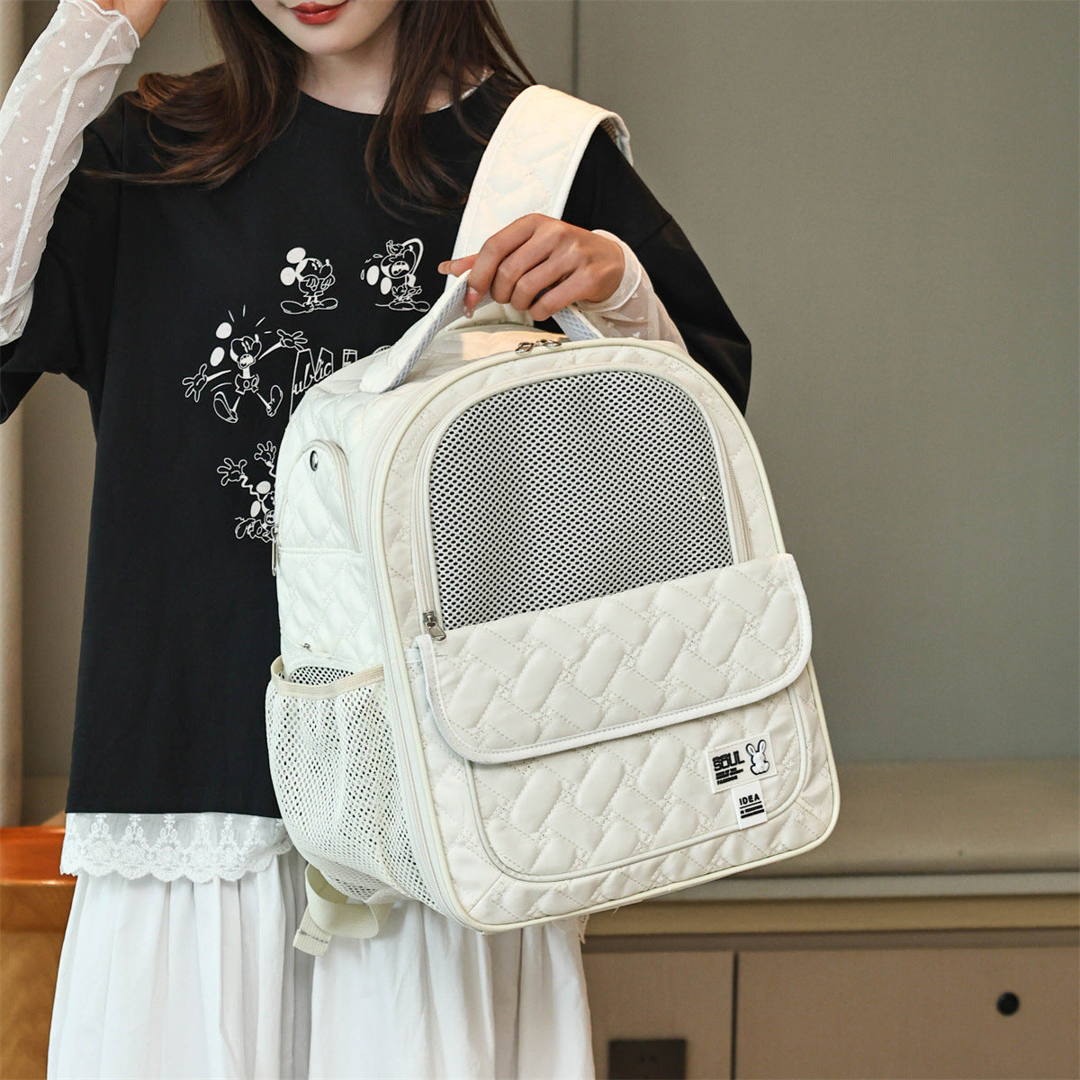 Transparent Bubble Oxford Fabric Pet Backpack