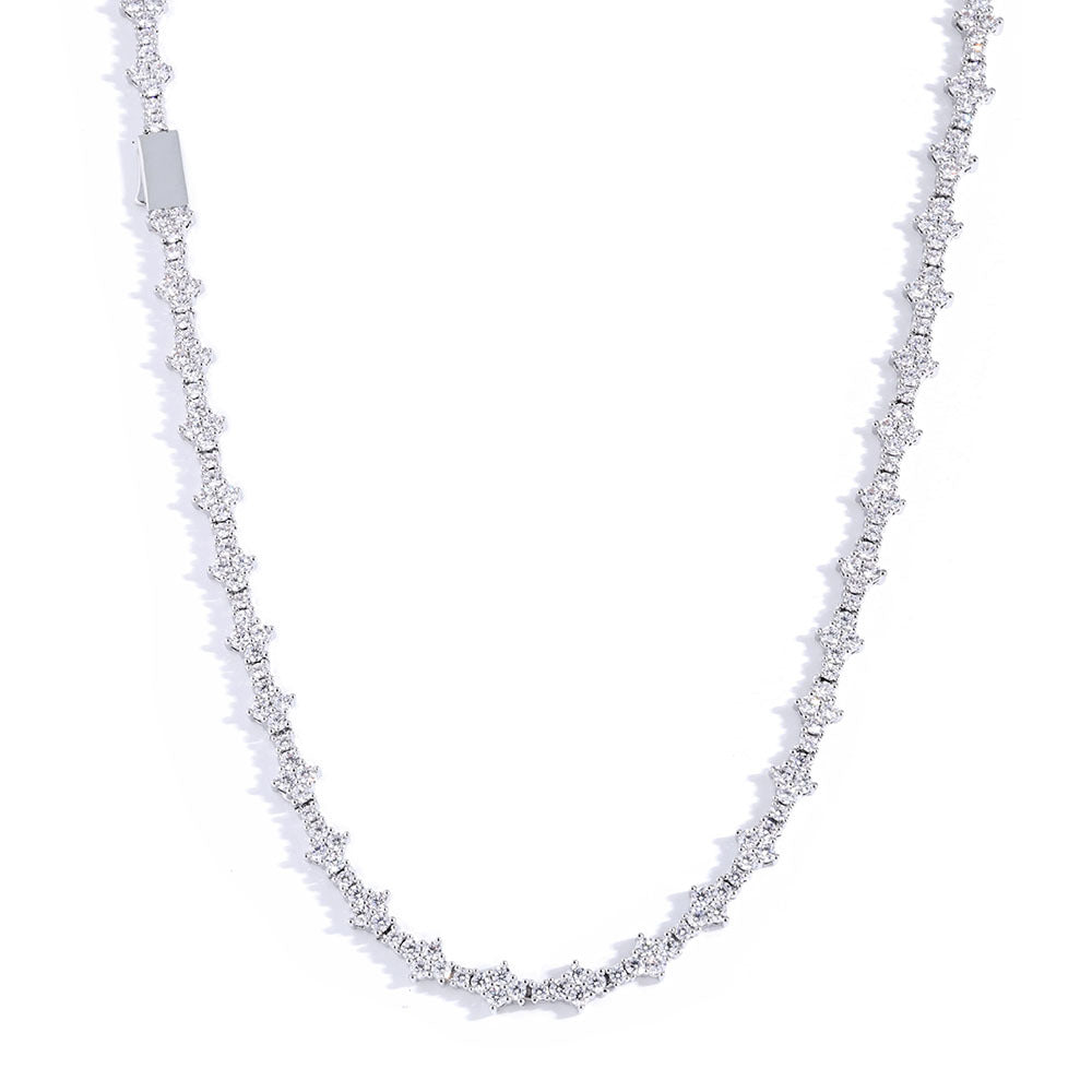 Zirconia Tennis Chain Necklace Bracelet Set