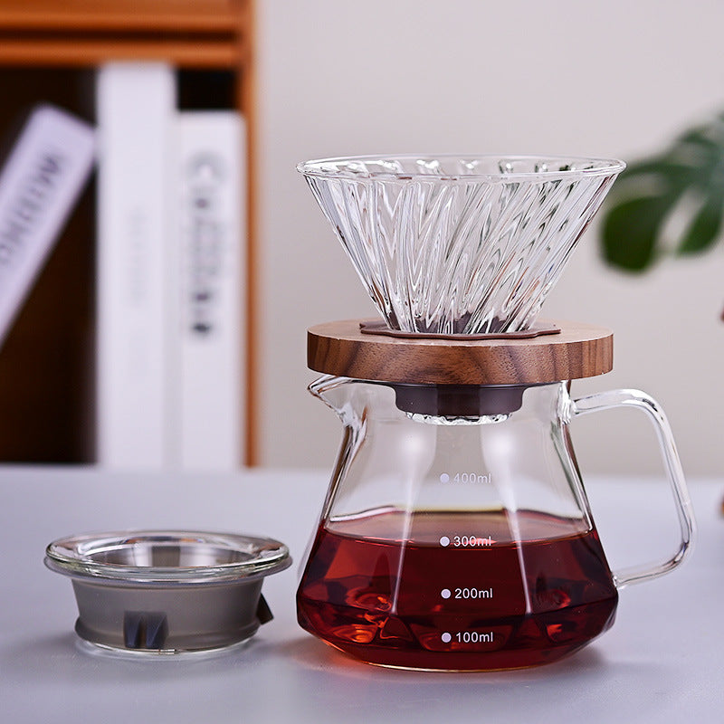 Glass coffee filter cup