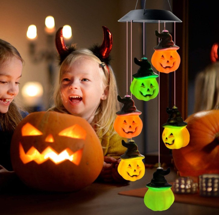 Solar butterfly wind chime lamp