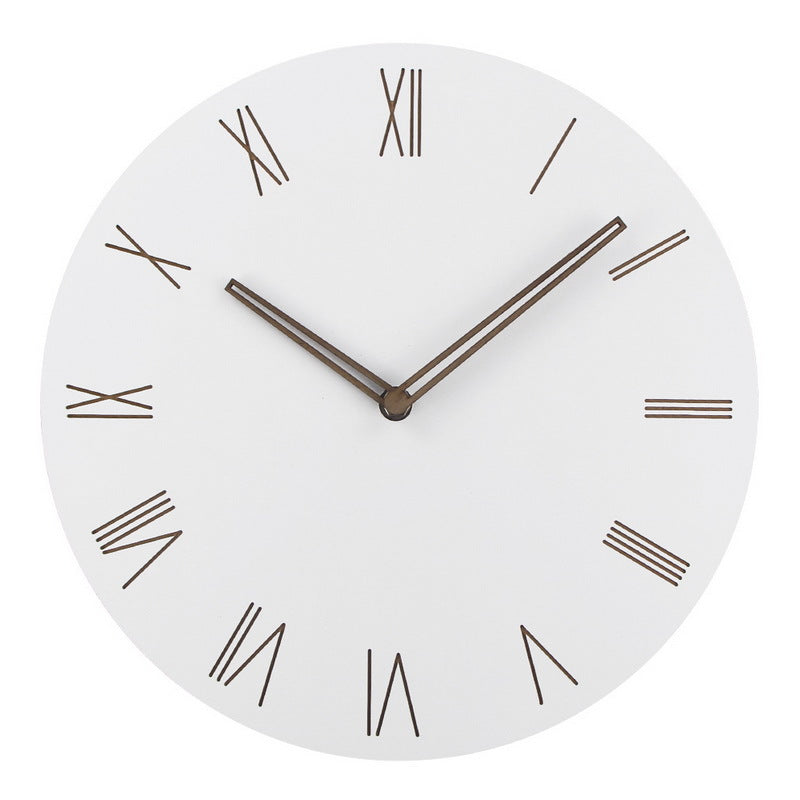 Nordic Wooden Wall Clock Silent Quartz Movement