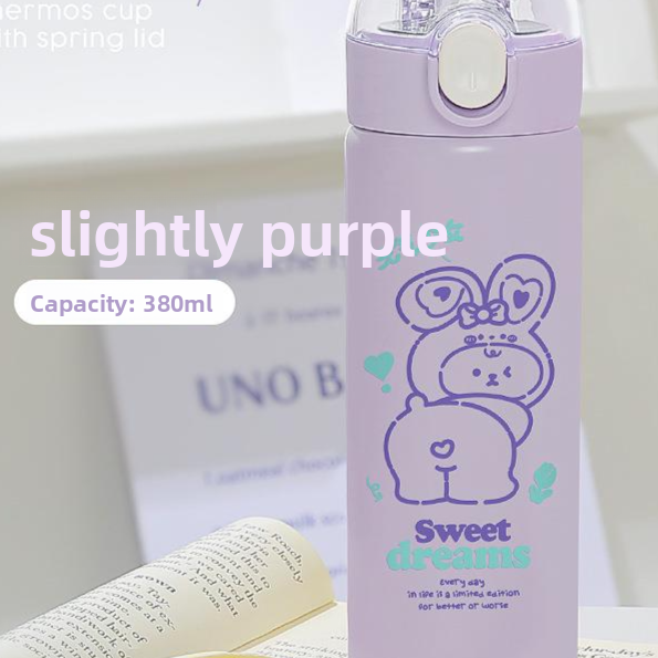 Double Straw Insulated Water Bottle