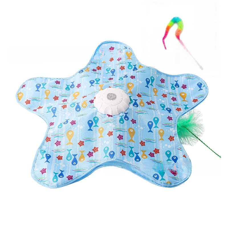 Automatic Interactive Cat Play Toy with Feather Teaser
