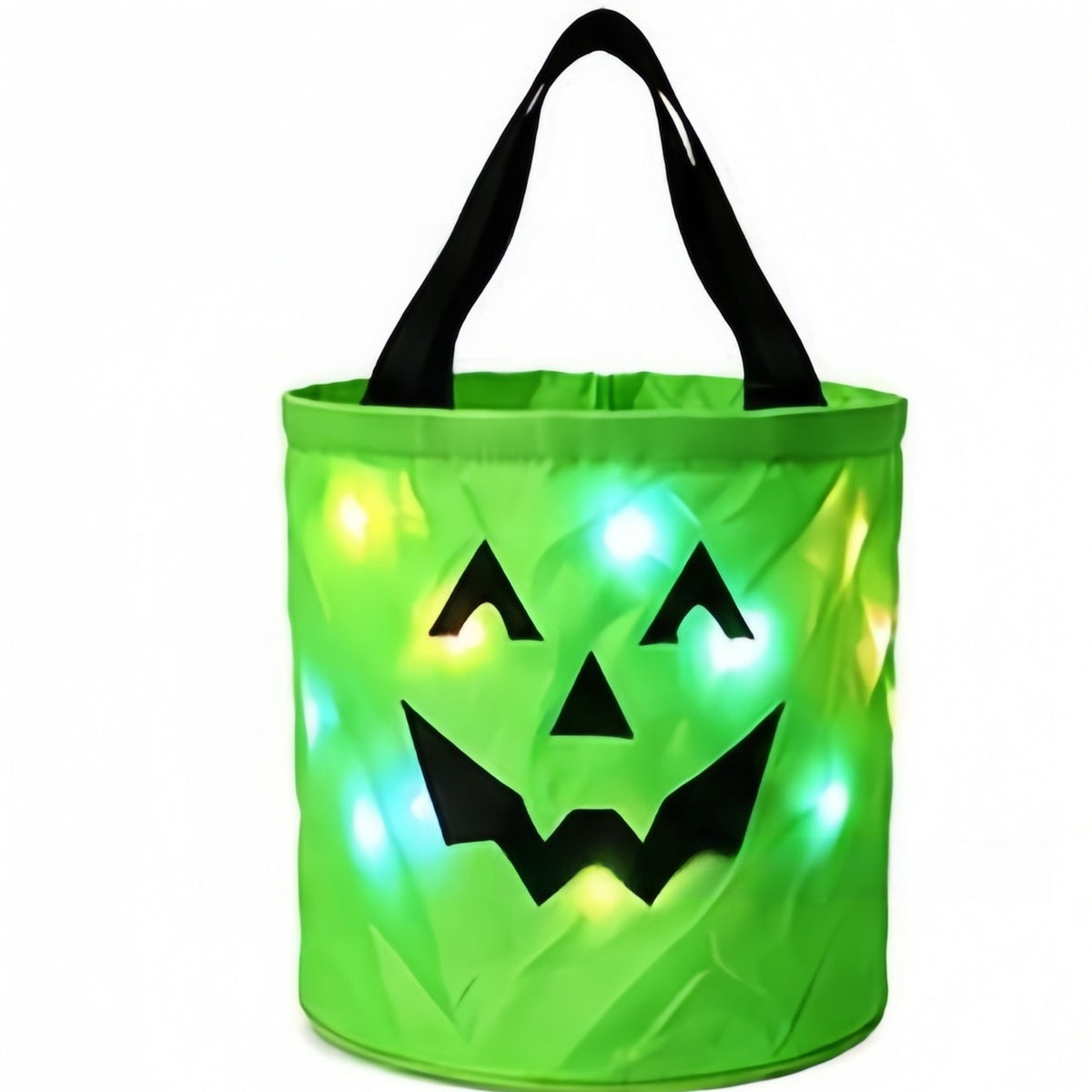 Halloween Glowing Pumpkin Candy Bucket with LED Lights