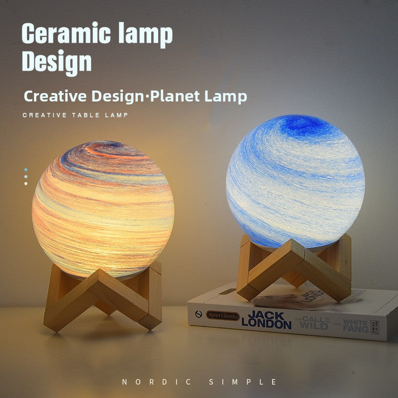 Nordic Glass Planet Table Lamp