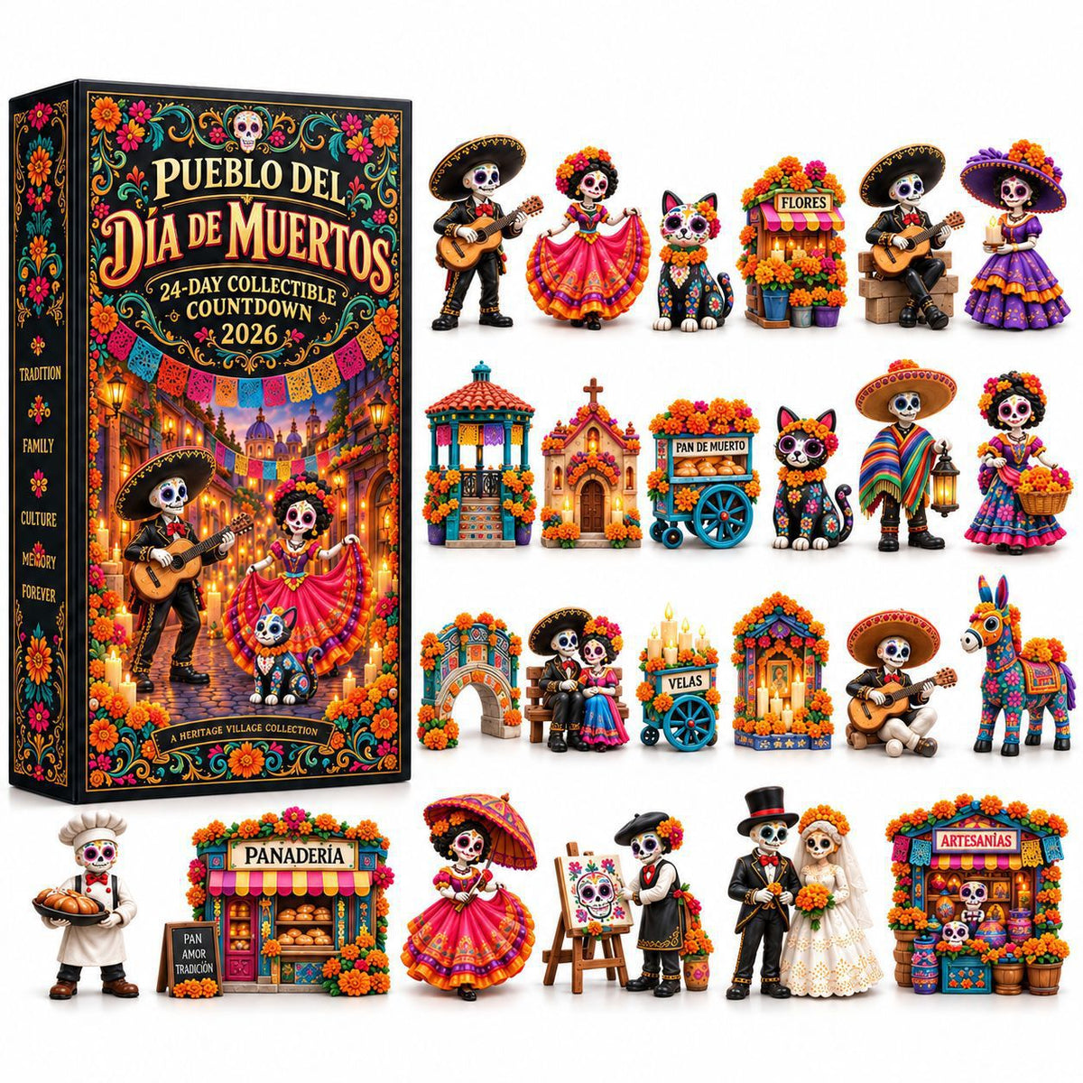 Christmas Countdown Calendar Blind Box Decoration Set