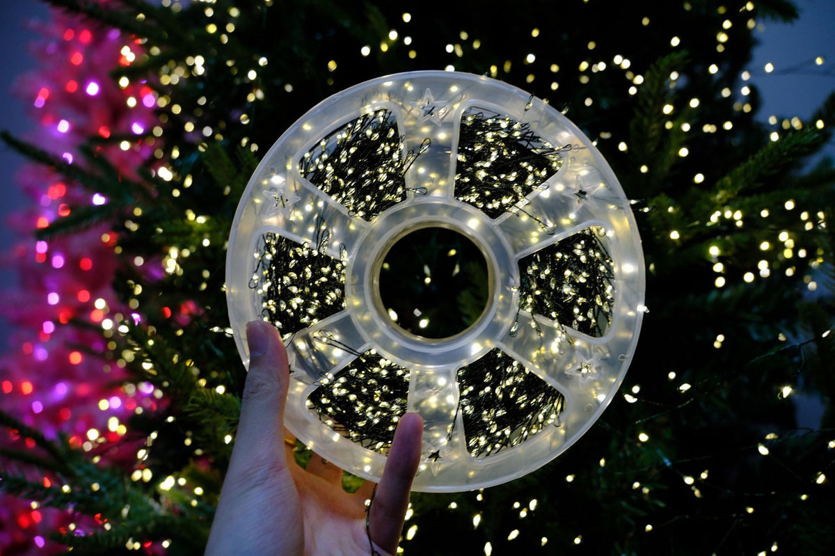 LED Christmas green string firecracker lights