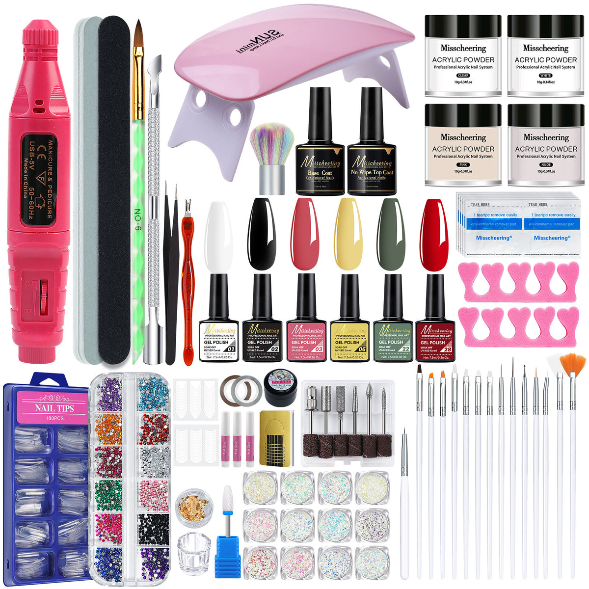 35 Pieces Manicure Set with Nail Lamp