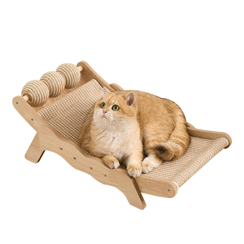Solid Wood Sisal Cat Scratching Pad