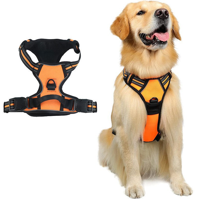 Reflective Vest-Style Pet Harness with Leash