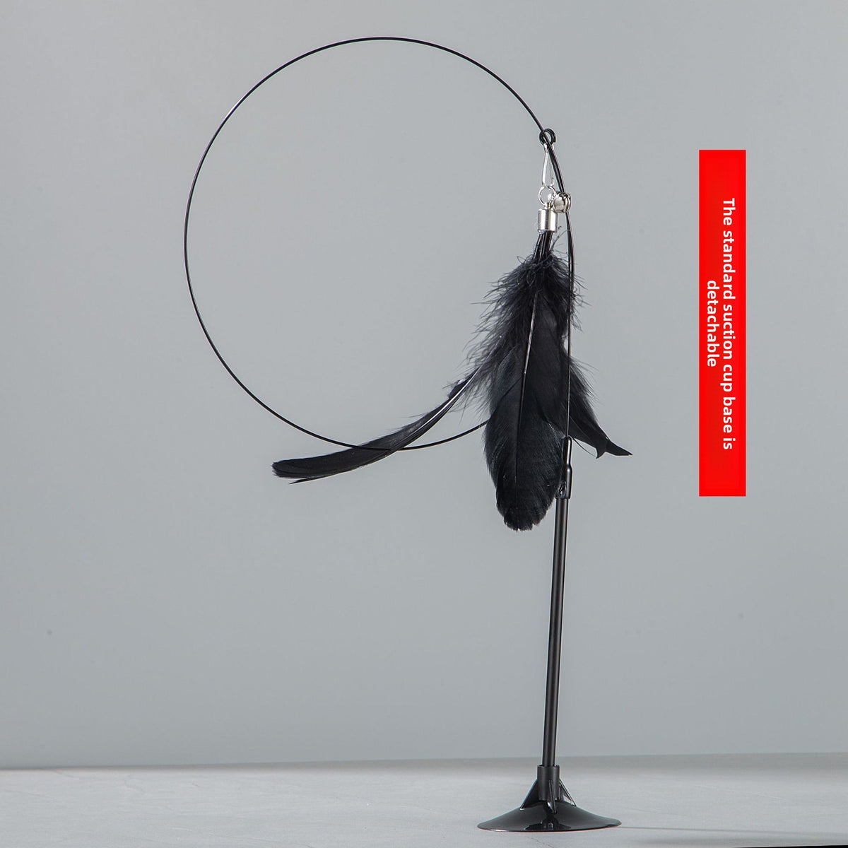Interactive Cat Teaser Stick with Feather Head