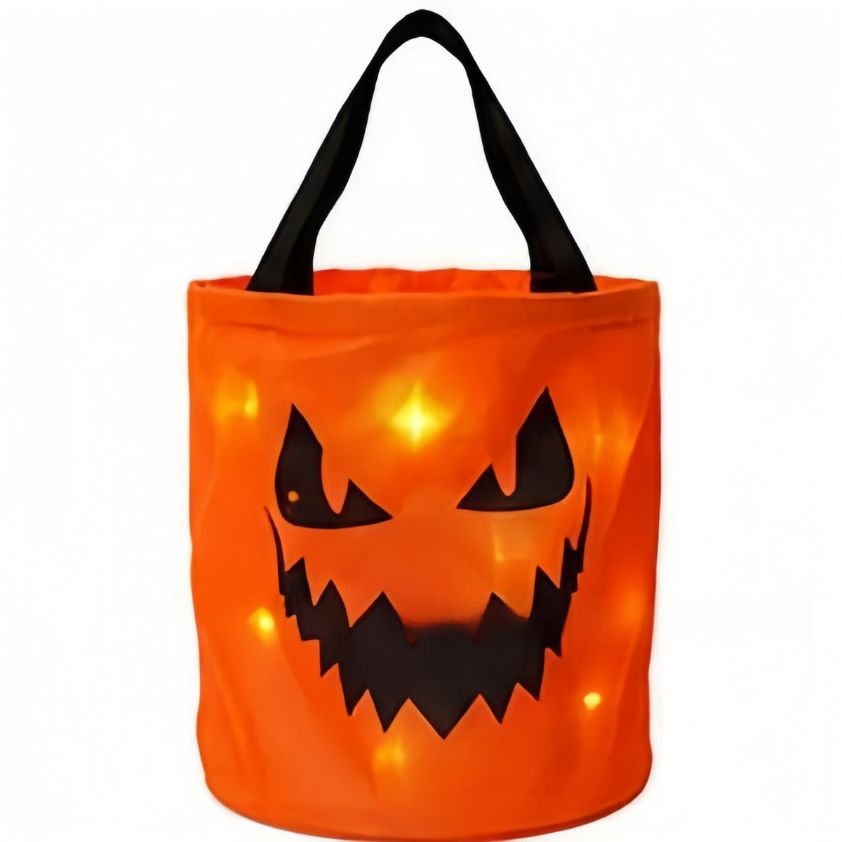 Halloween Glowing Pumpkin Candy Bucket with LED Lights