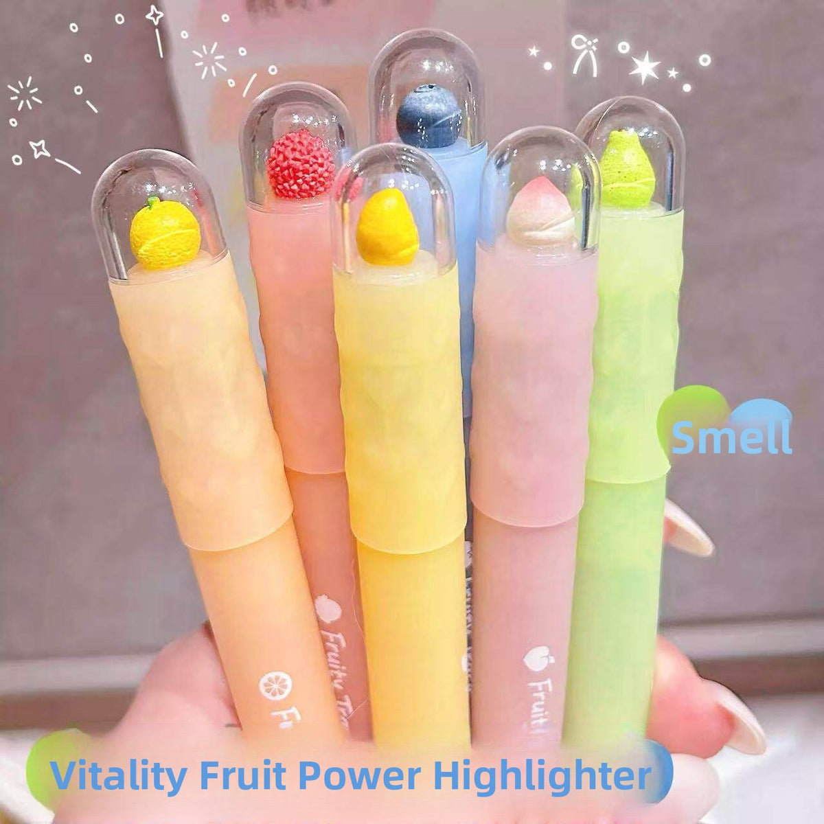 Fruit Scented Colorful Fluorescent Highlighter Set for Students