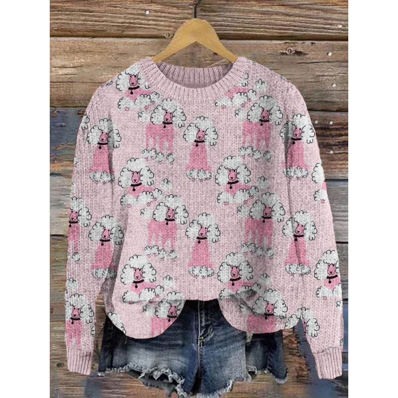 Women's 3D Printed Long Sleeve Sweatshirt Halloween Squirrel Novelty Top