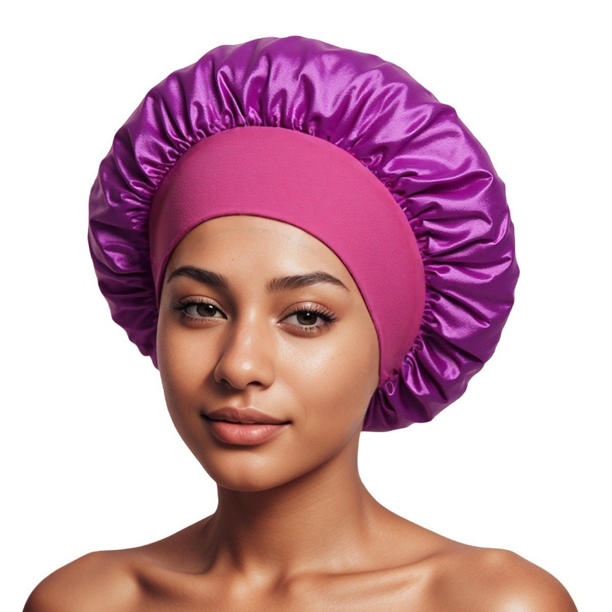 Satin Wide Brim Shower and Sleep Cap