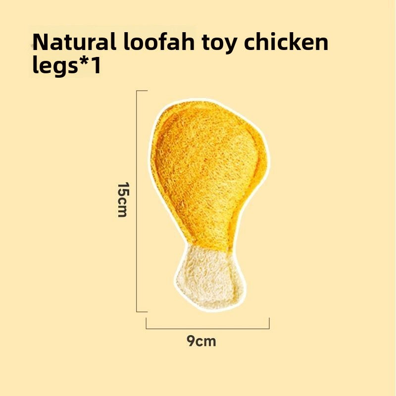Loofah Cat Toy Great for Teeth Cleaning and Relieving Boredom
