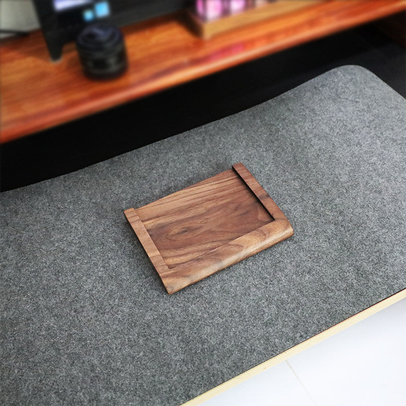 Walnut Wood Keyboard and Touchpad Stand with Wrist Rest