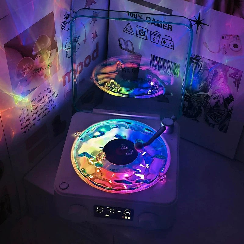 White noise Bluetooth audio wireless retro vinyl record player