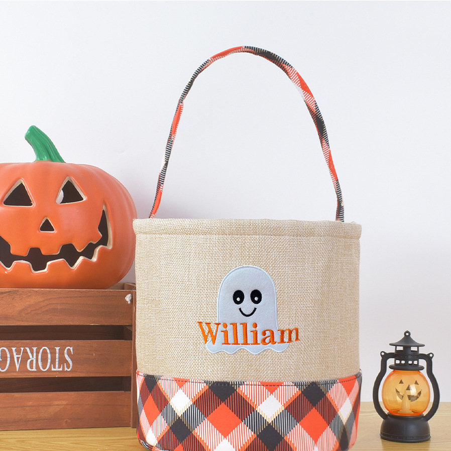 Halloween decorative storage basket with handle