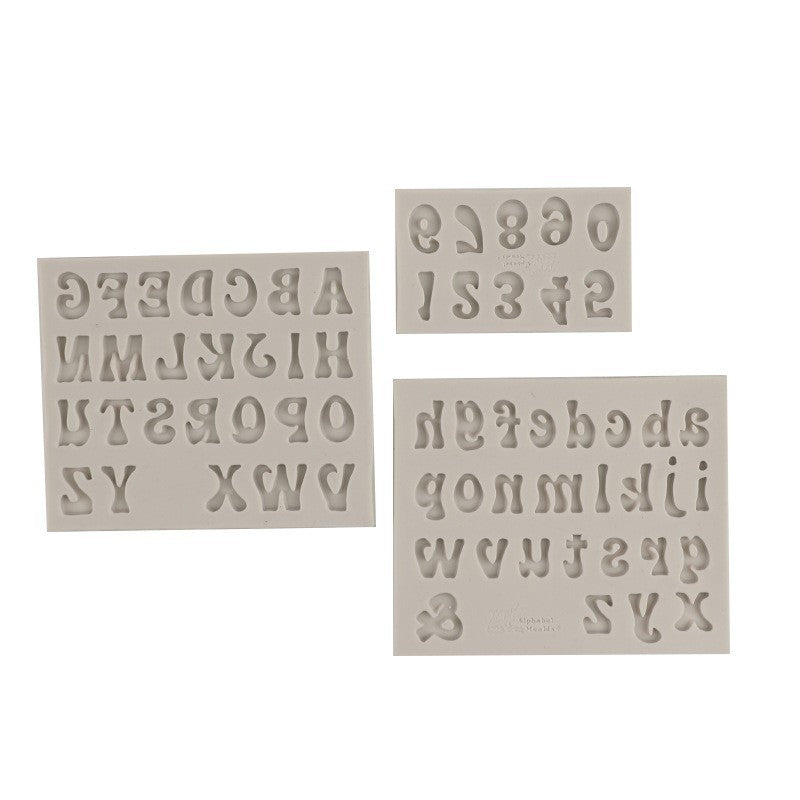 DIY Liquid Silicone Letter Number Mold for Baking Cake Chocolate Fondant Clay