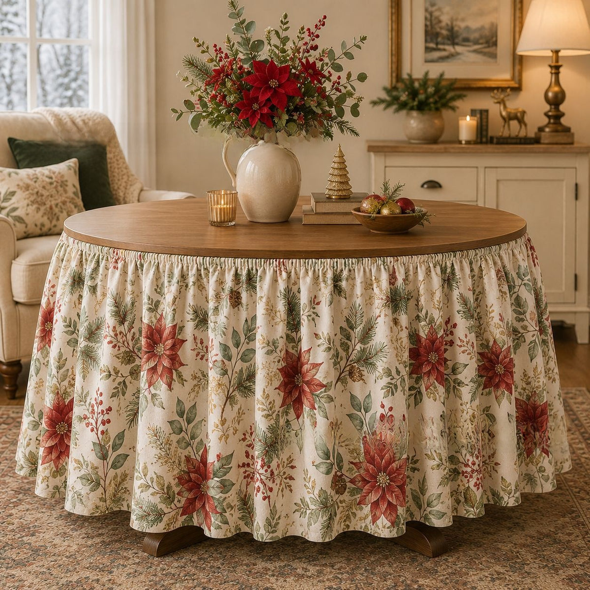 Christmas table skirt