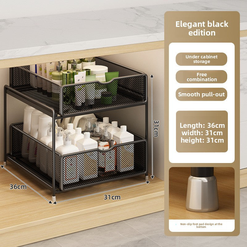 Bathroom sink shelf