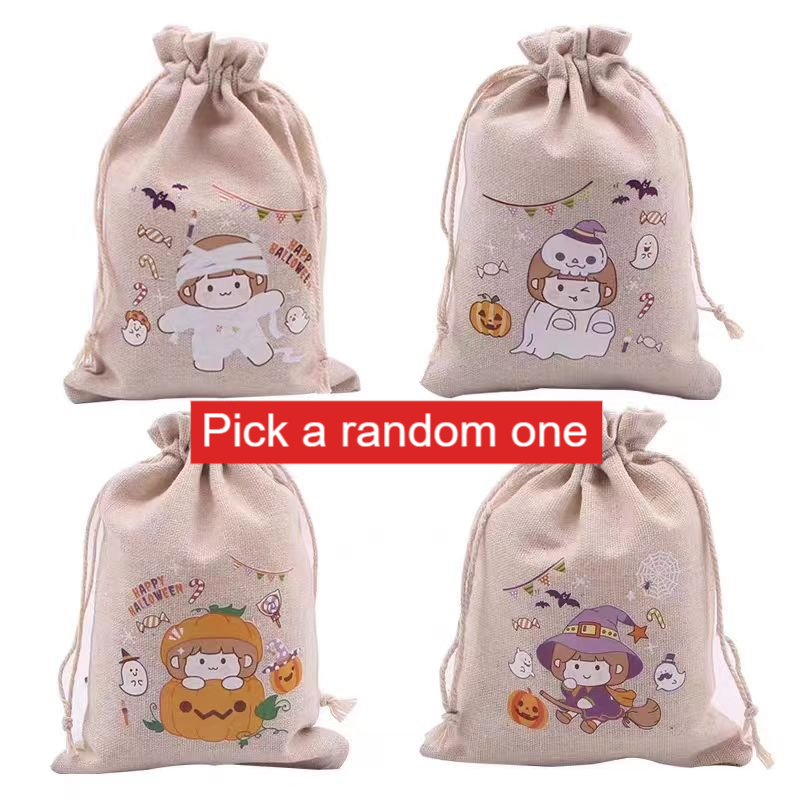 Halloween Cotton Drawstring Gift Bag