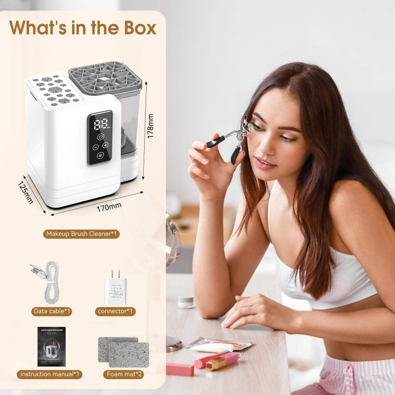 Professional 5-in-1 Electric Makeup Brush Cleaner Dryer Portable Automatic USB Makeup Brush Cleaning Tool