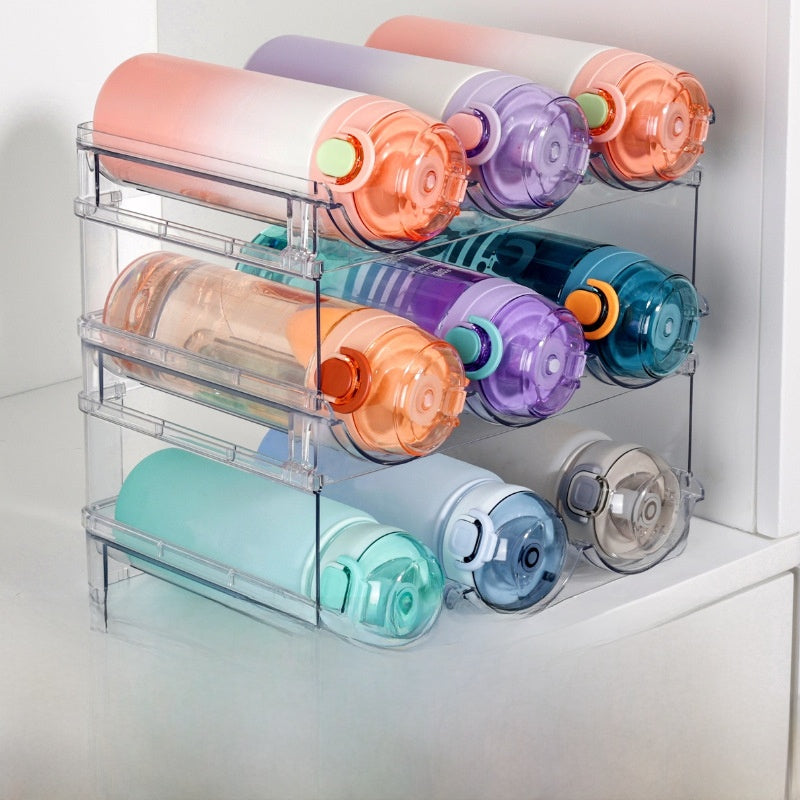 Refrigerator Drink Holder Stackable Organizer Rack