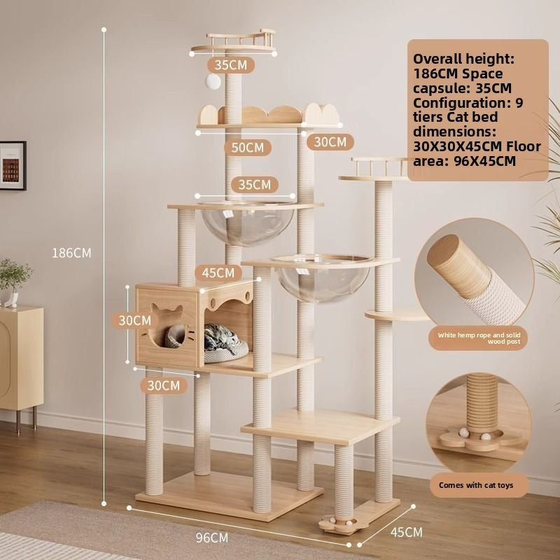 Solid Wood Cat Climbing Tree