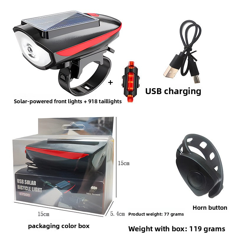 Solar Mountain Bike Light Night Riding